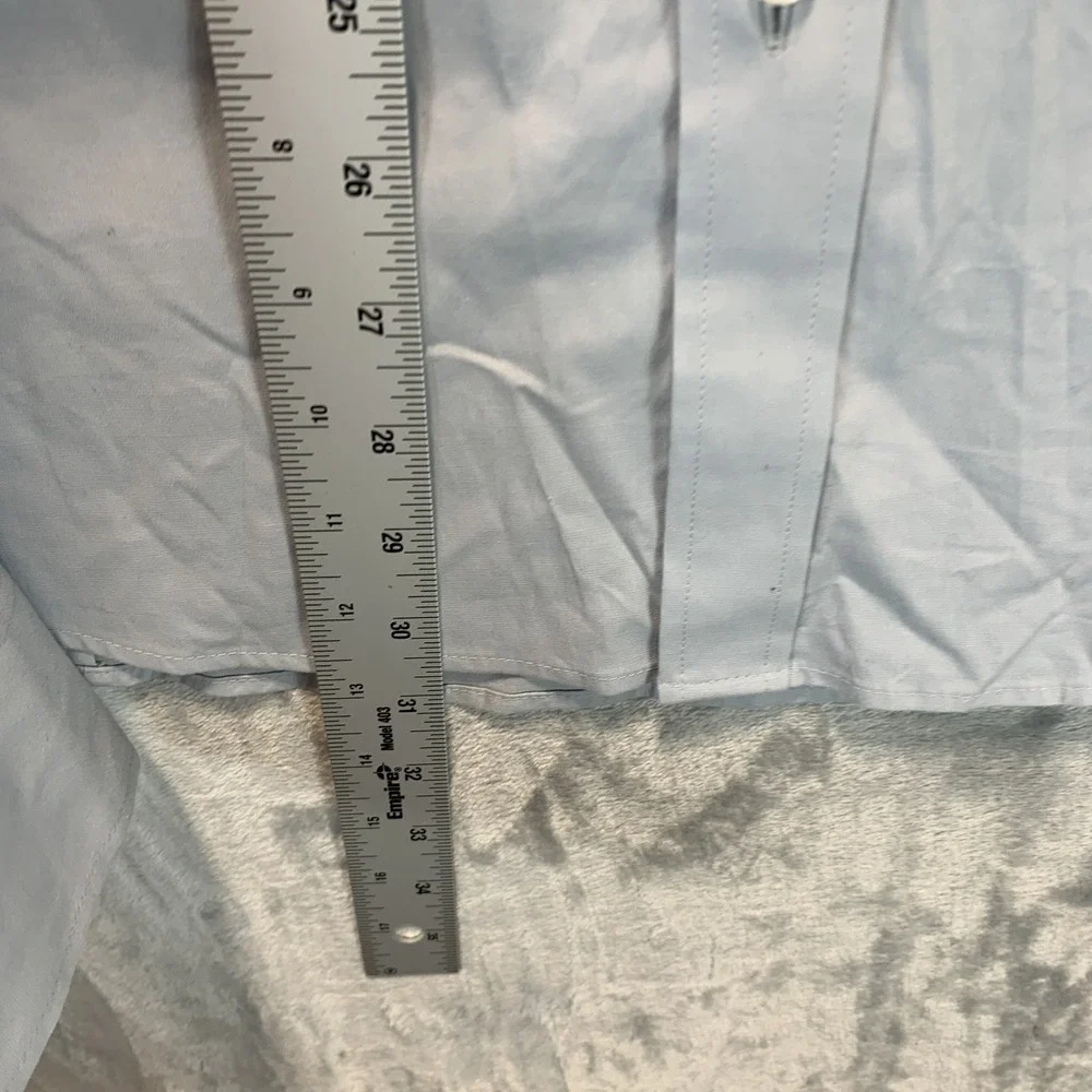 Michael Kors Men's Button Up Shirt XXL Ice Blue Trim Stretch Office‎ Career Suit